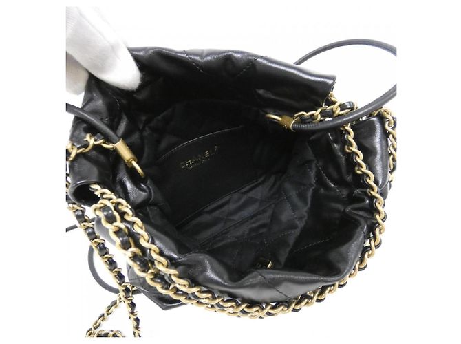 Borsa Chanel 22 Line MINI AS3980 Nero - vista 7