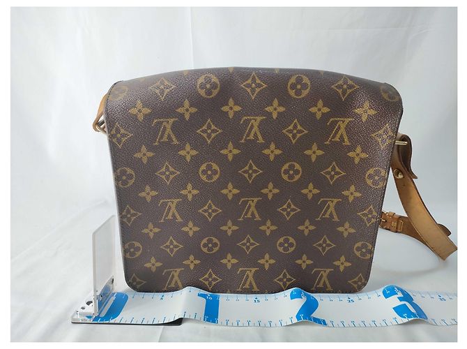 Borsa Louis Vuitton Cartouchiere Monogram Canvas MM Marrone - vue 2