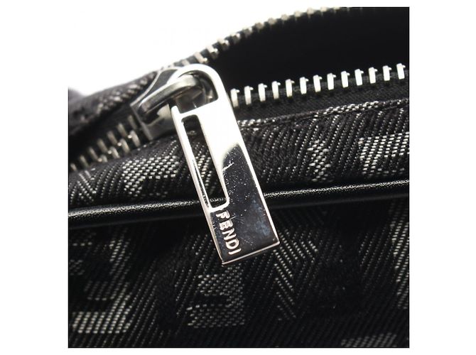 Borsa a Spalla Fendi Zucchino Marrone Nero - vista 6