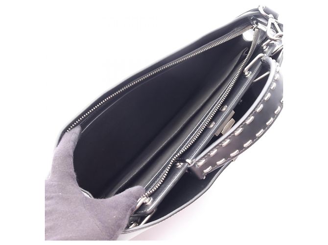 Borsa 2-Way Fendi Peekaboo I.U Medium Nero - vista 4