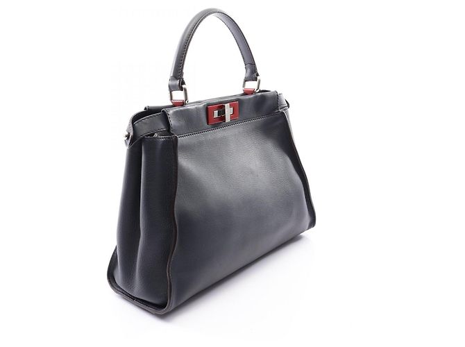 Borsa Fendi Peekaboo Regular 2-Way Blu navy - vista 2
