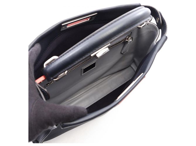 Borsa Fendi Peekaboo Regular 2-Way Blu navy - vista 3
