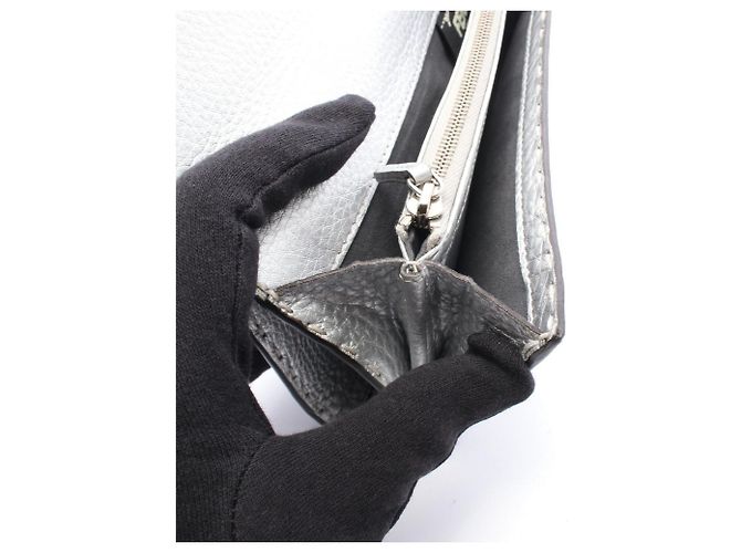 Fendi Peekaboo Selleria Bi-fold Long Wallet Silber - Ansicht 7