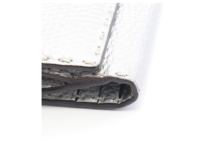Fendi Peekaboo Selleria Bi-fold Long Wallet Silber - Ansicht 9