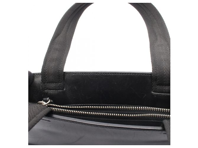 Borsa Tote Prada in pelle nera con logo Nero - vista 14