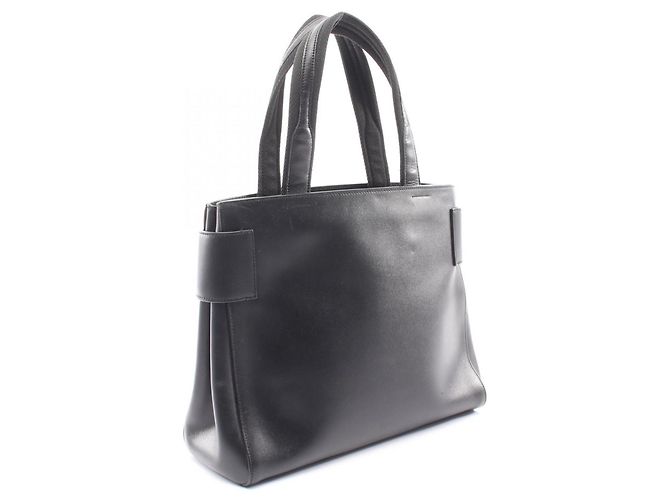 Borsa Tote Prada in pelle nera con logo Nero - vista 2