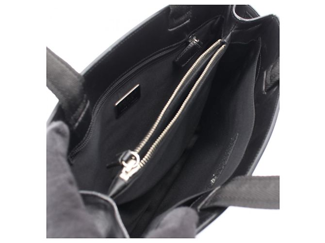 Borsa Tote Prada in pelle nera con logo Nero - vista 3
