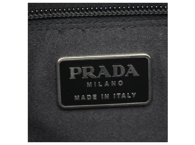 Borsa Tote Prada in pelle nera con logo Nero - vista 4