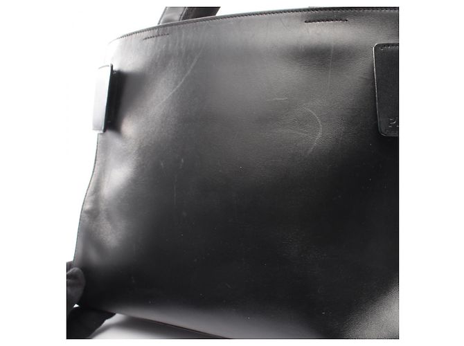 Borsa Tote Prada in pelle nera con logo Nero - vista 6
