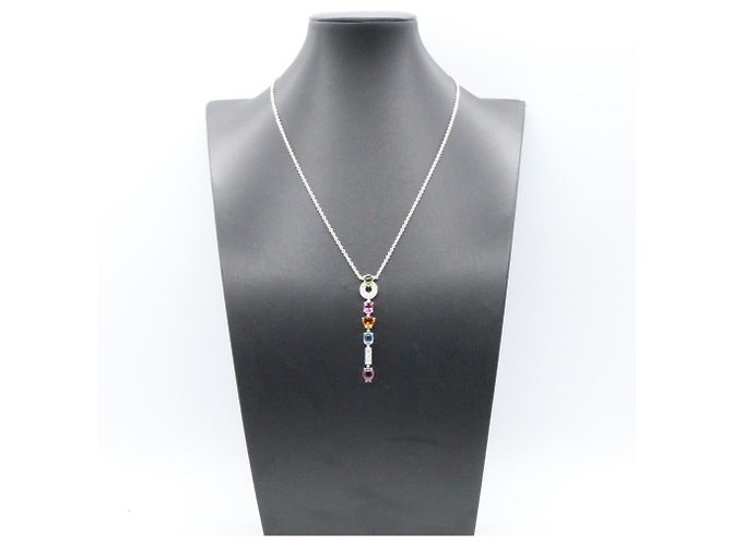 Bvlgari Bulgari Allegra Necklace in 18K White Gold Silvery Multiple colors - view 7