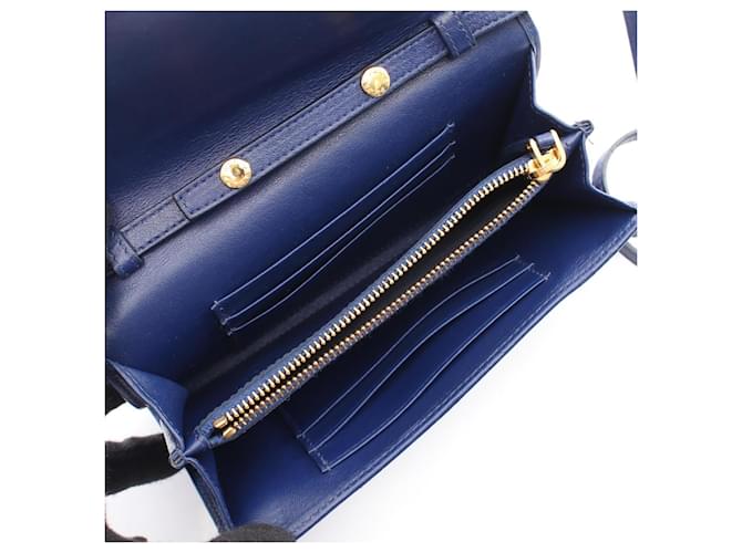 Borsa a tracolla trapuntata Prada Blu - vista 3