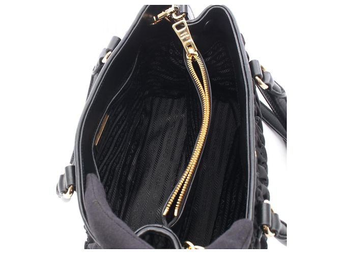 Borsa Tote 2-Way TESSUTO GAUFRE' Prada Nero - vista 3