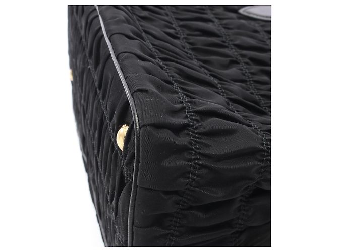 Borsa Tote 2-Way TESSUTO GAUFRE' Prada Nero - vista 5