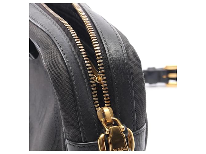 Borsa a tracolla Prada TESSUTO SOFT CALF Nero - vista 7