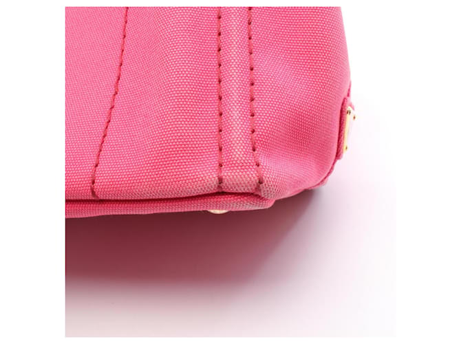 Borsa Tote Mini 2-Way Canapa Prada Rosa - vista 10