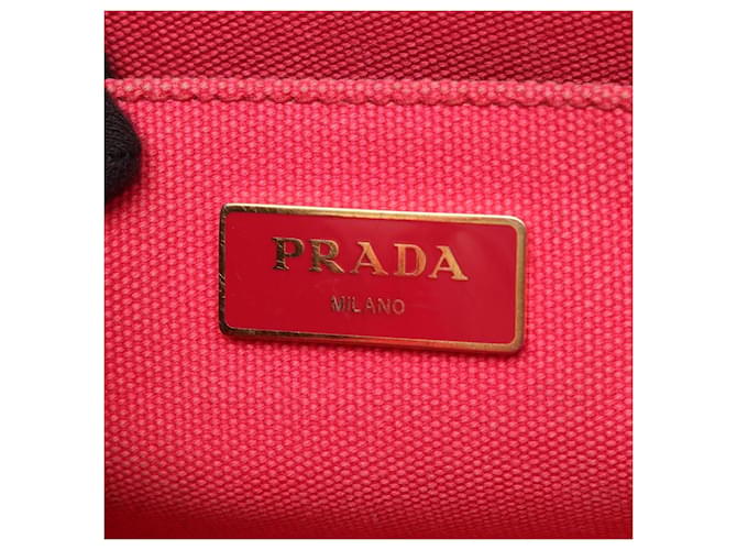 Borsa Tote Mini 2-Way Canapa Prada Rosa - vista 4