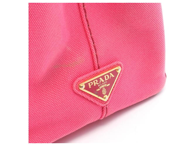 Borsa Tote Mini 2-Way Canapa Prada Rosa - vista 5