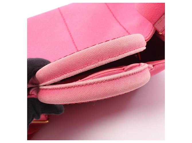 Borsa Tote Mini 2-Way Canapa Prada Rosa - vista 8