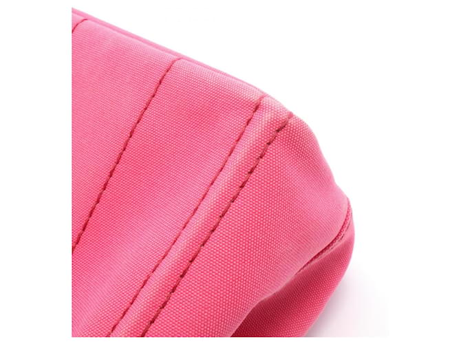 Borsa Tote Mini 2-Way Canapa Prada Rosa - vista 9