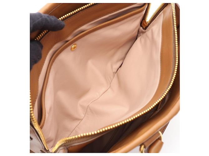 Borsa 2 Way in vitello City Prada Marrone - vista 5