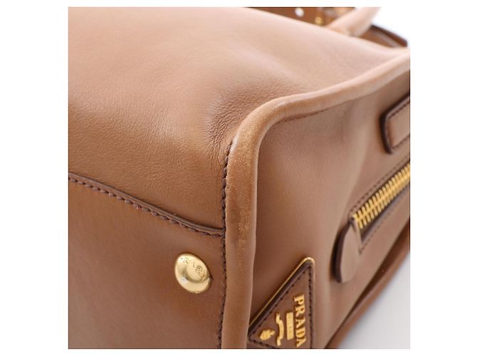 Borsa 2 Way in vitello City Prada Marrone - vista 6