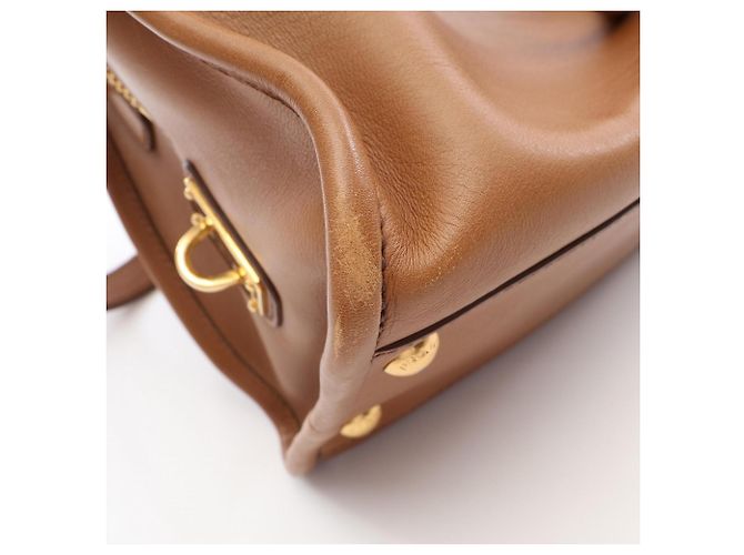 Borsa 2 Way in vitello City Prada Marrone - vista 7