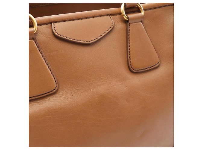 Borsa 2 Way in vitello City Prada Marrone - vista 9