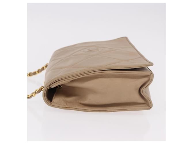 Chanel Flap Chain Leather Beige - vista 4