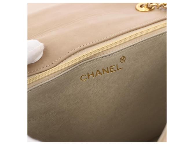Chanel Flap Chain Leather Beige - vista 6