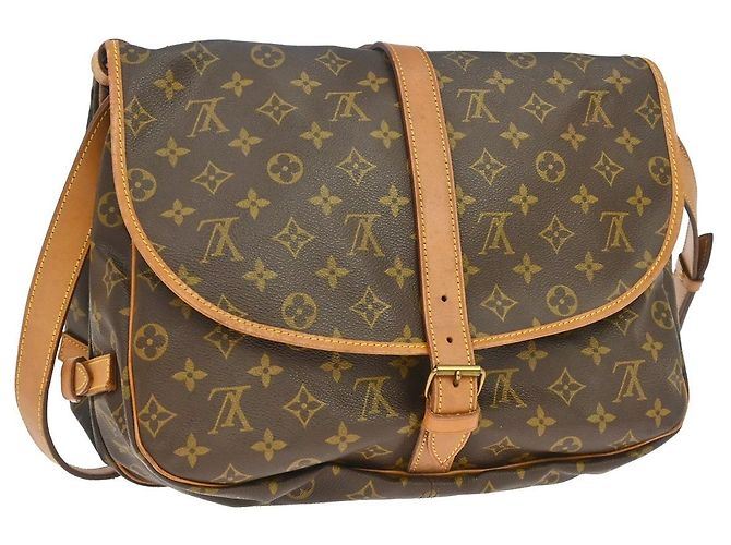 Louis Vuitton Saumur Monogram Canvas 35 Marrone - vista 2