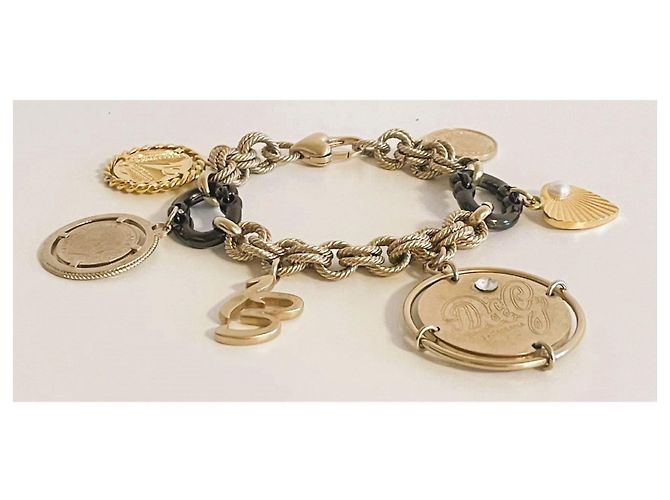 Bracciale Dolce & Gabbana Token Money placcato oro D'oro - vista 10