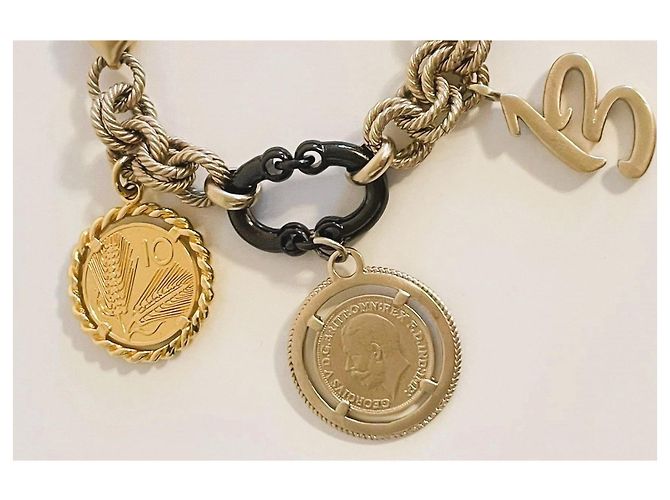 Bracciale Dolce & Gabbana Token Money placcato oro D'oro - vista 12