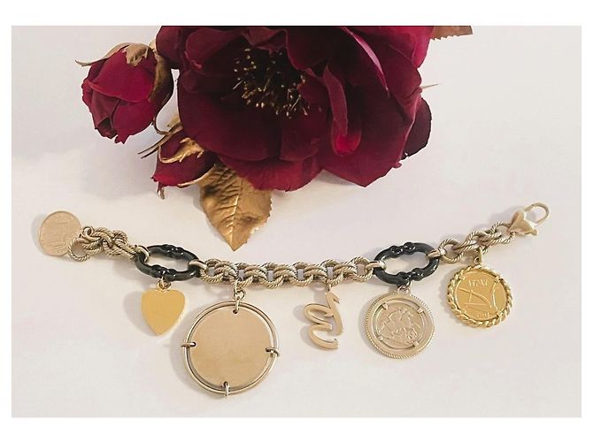Bracciale Dolce & Gabbana Token Money placcato oro D'oro - vista 14