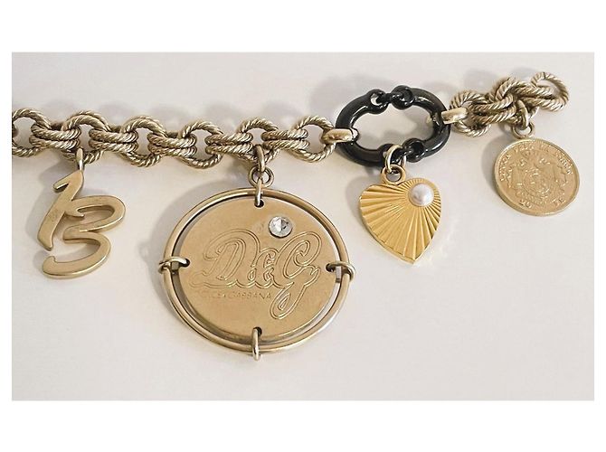 Bracciale Dolce & Gabbana Token Money placcato oro D'oro - vista 17