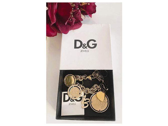 Bracciale Dolce & Gabbana Token Money placcato oro D'oro - vista 20