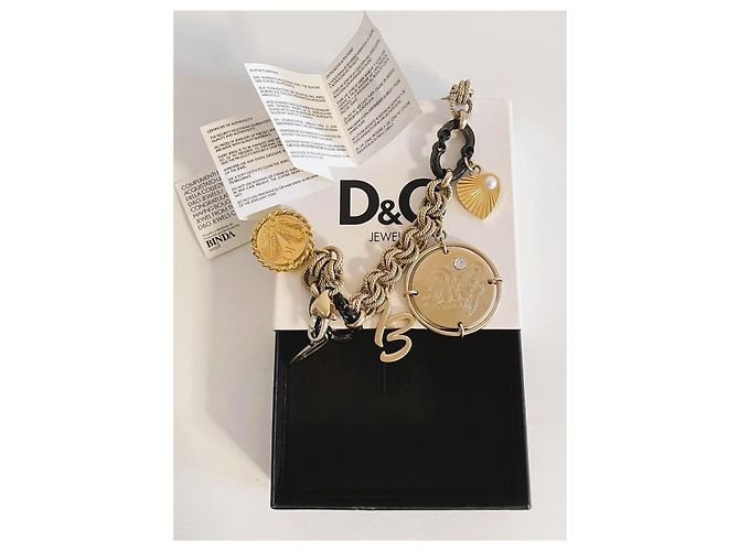 Bracciale Dolce & Gabbana Token Money placcato oro D'oro - vista 3