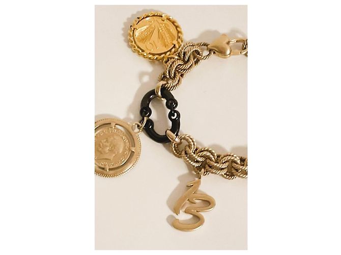 Bracciale Dolce & Gabbana Token Money placcato oro D'oro - vista 4