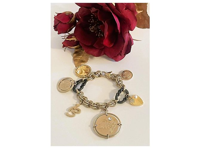 Bracciale Dolce & Gabbana Token Money placcato oro D'oro - vista 7