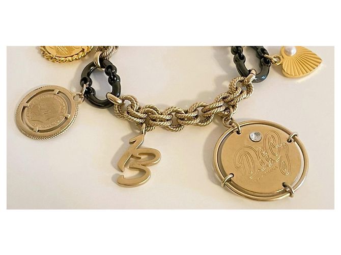 Bracciale Dolce & Gabbana Token Money placcato oro D'oro - vista 8