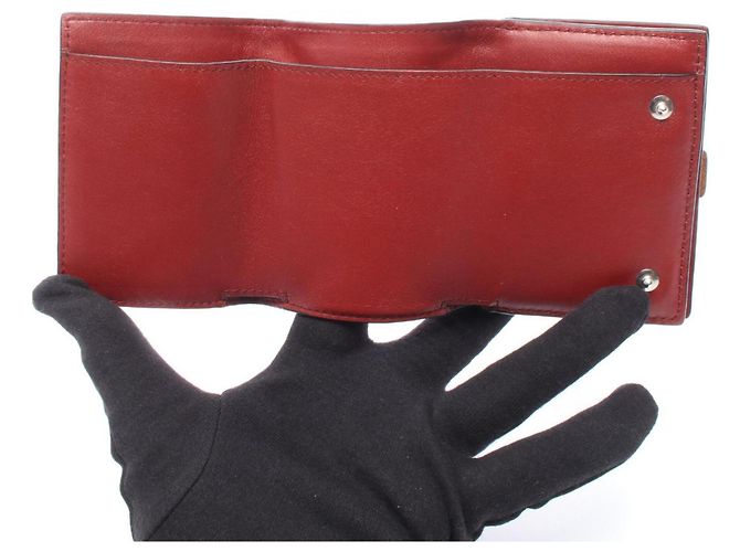 Cartera tríptica de cuero marrón Loewe Castaño - vista 3