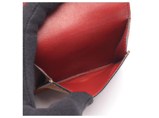 Cartera tríptica de cuero marrón Loewe Castaño - vista 4