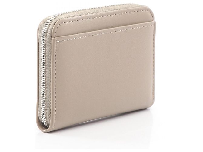 Porta-moedas com fecho de correr em pele bege Loewe - vista 2