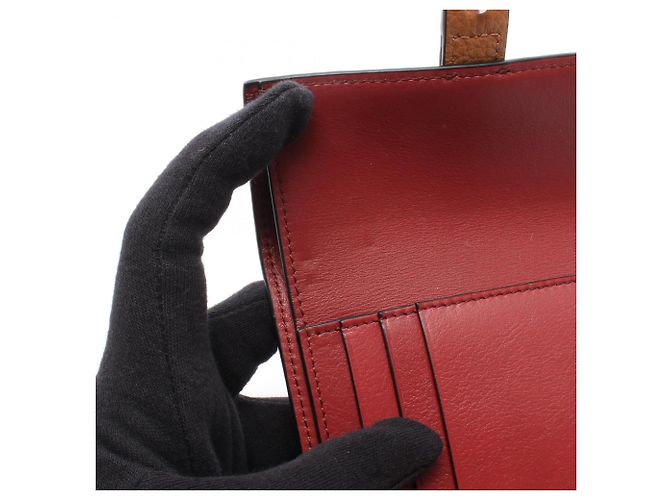Loewe Tri-fold Wallet aus braunem Leder - Ansicht 6