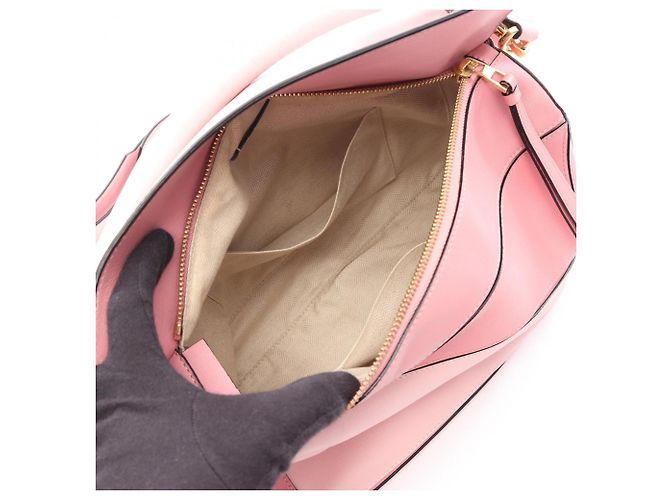 Borsa Loewe Puzzle Medium - Borsa a mano in pelle Rosa - vista 3