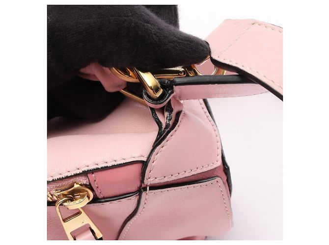 Borsa Loewe Puzzle Medium - Borsa a mano in pelle Rosa - vista 9
