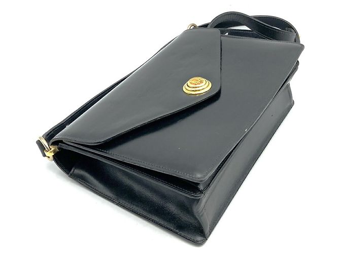 Borsa a tracolla in pelle nera Christian Dior Nero - vista 3