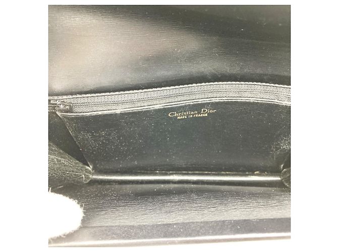 Borsa a tracolla in pelle nera Christian Dior Nero - vista 6