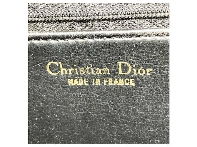 Borsa a tracolla in pelle nera Christian Dior Nero - vista 8
