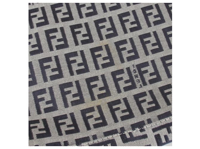 Fendi Zucchino Canvas Tote Bag in Navy Marineblau - Ansicht 6