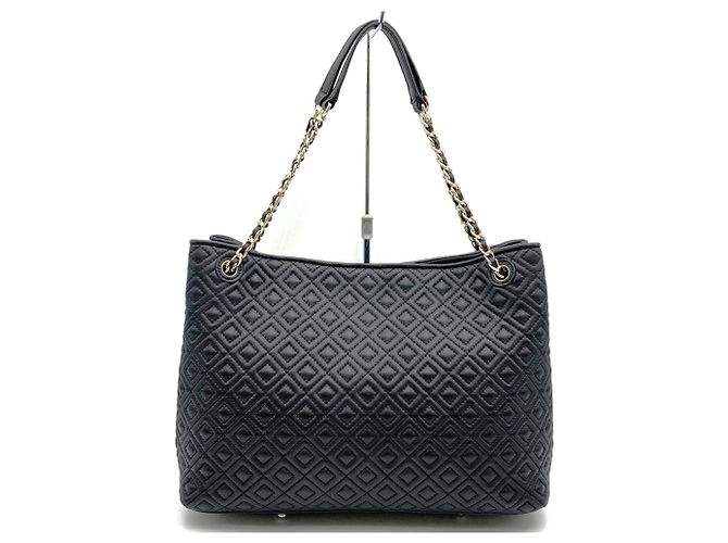 Borsa Tote in pelle nera Tory Burch Nero - vista 4